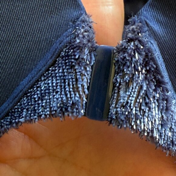 Victoria’s Secret Bra Blue Embellished Lace Racerback Front Close 32DD - Picture 8 of 9